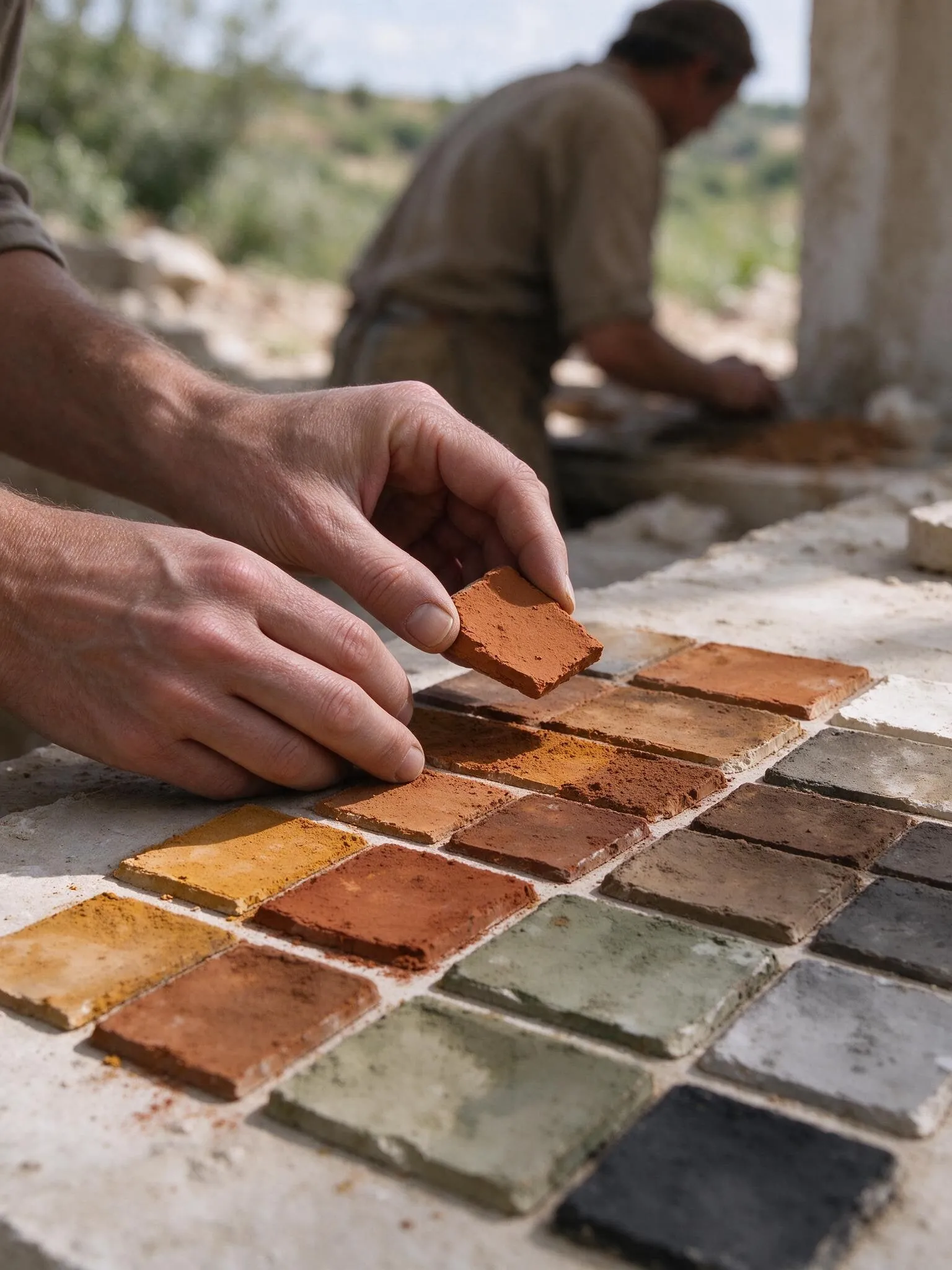 Persönliche Farb- und Materialberatung mit mineralischen Mustern