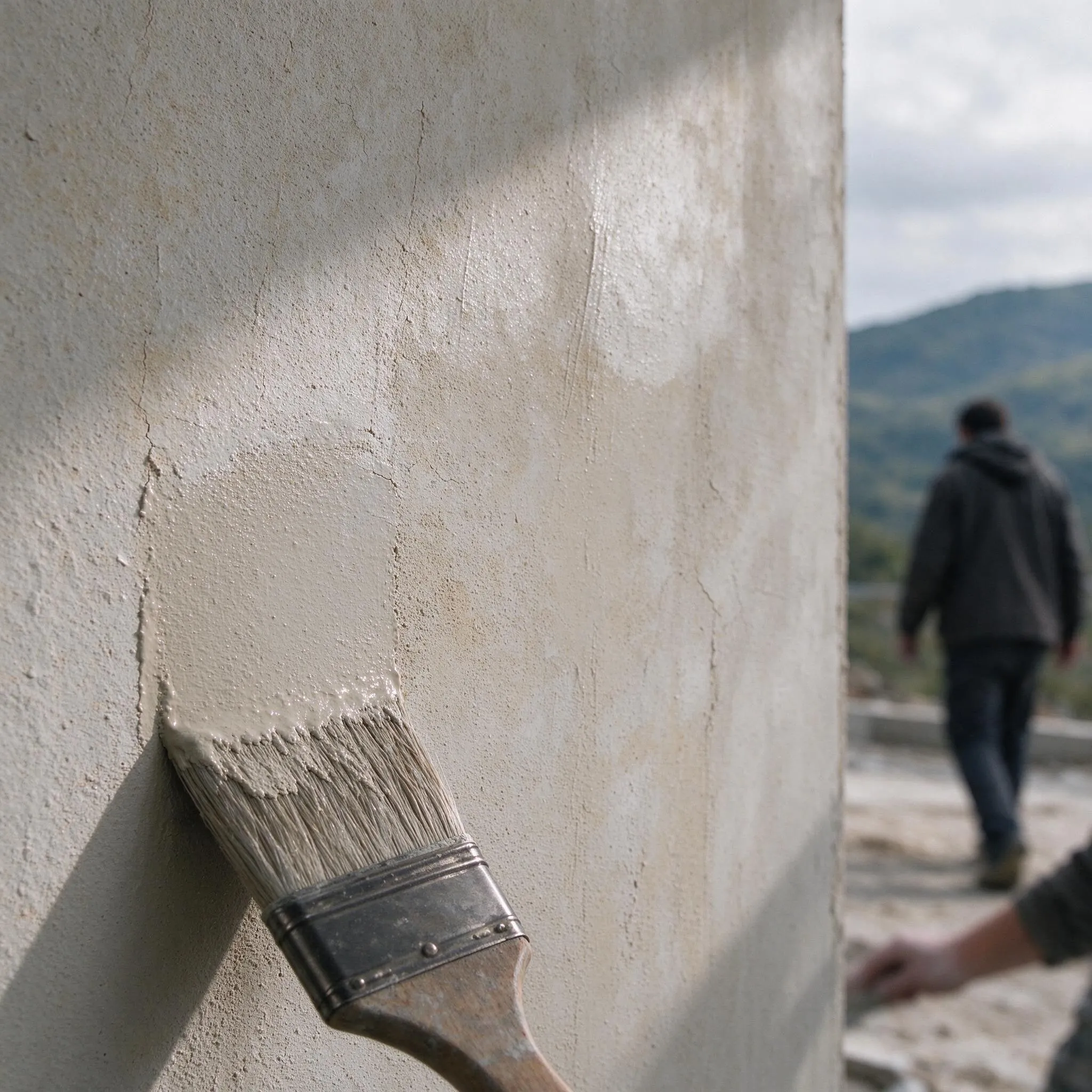 Mineralischer Innenanstrich an Wänden und Decken